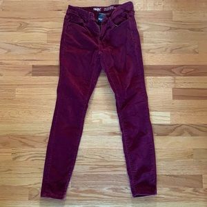 High Rise Skinny Velvet Jeans